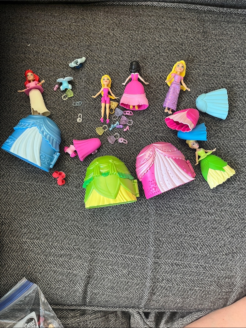 Assorted Disney Princess Kids Dress-Up Doll Set - Pink, Blue, Green, Yellow